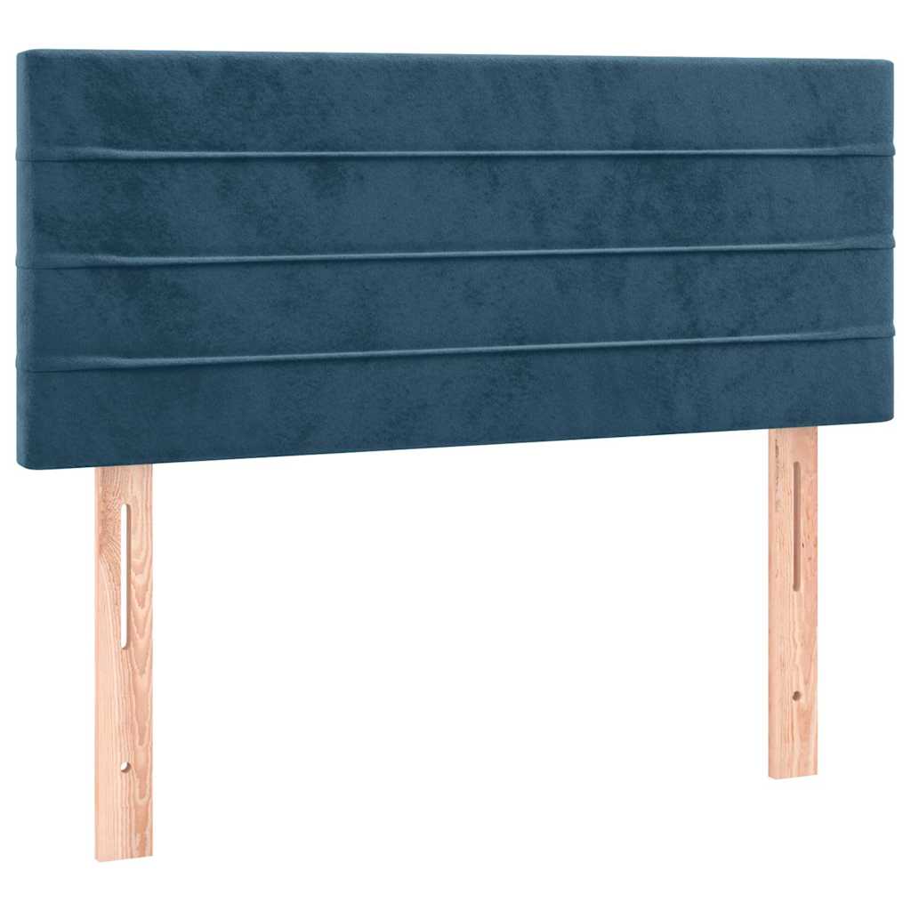 sengegavl 100x5x78/88 cm fløjl mørkeblå