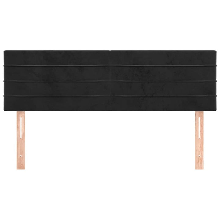 sengegavle 144x5x78/88 cm fløjl sort