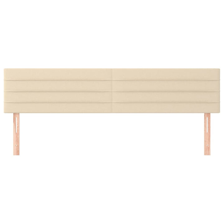 sengegavle 160x5x78/88 cm stof cremefarvet