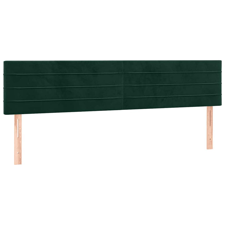 sengegavle 160x5x78/88 cm fløjl mørkegrøn