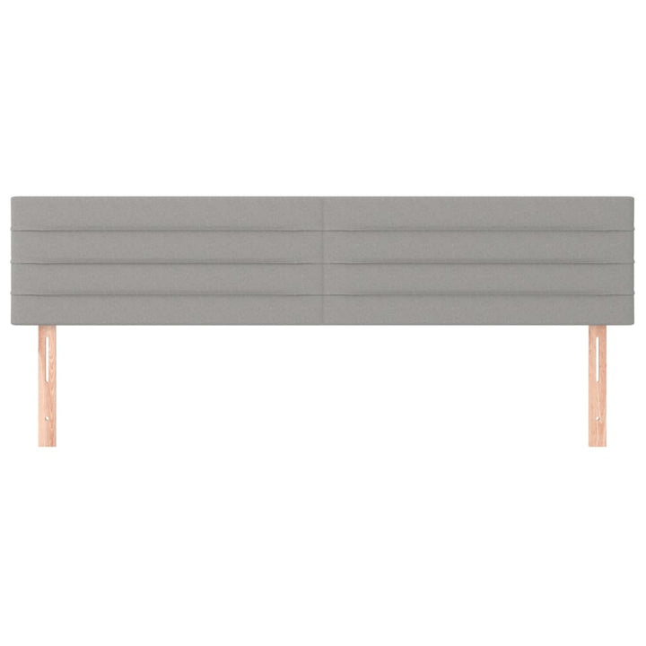 sengegavle 180x5x78/88 cm stof lysegrå