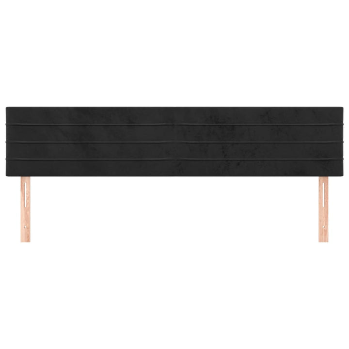 sengegavle 180x5x78/88 cm fløjl sort