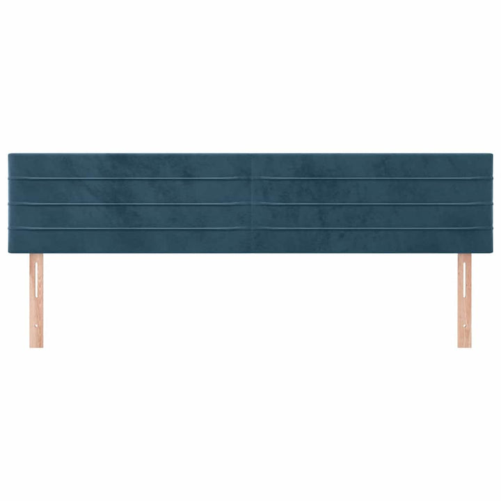 sengegavle 180x5x78/88 cm fløjl mørkeblå