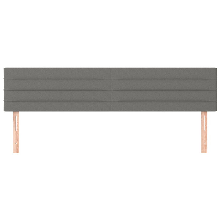 sengegavle 200x5x78/88 cm stof mørkegrå