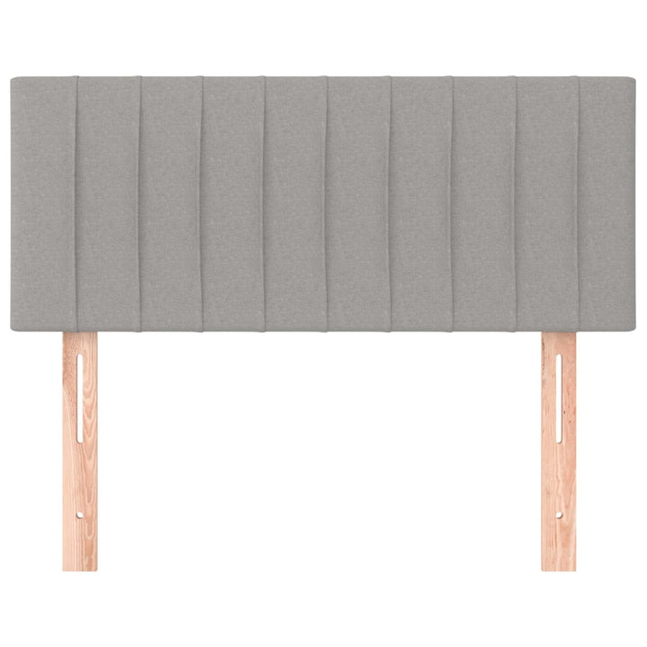 sengegavl 80x5x78/88 cm stof lysegrå