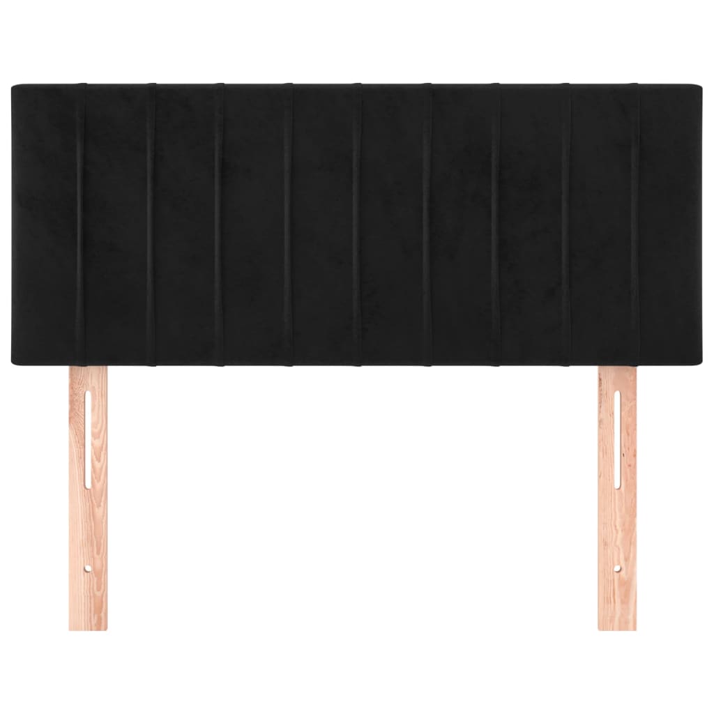 sengegavl 80x5x78/88 cm fløjl sort