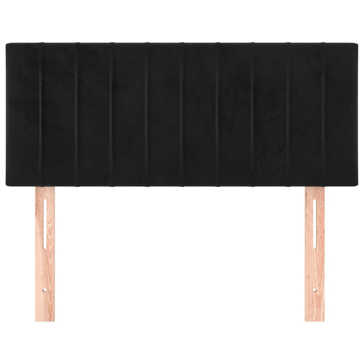 sengegavl 80x5x78/88 cm fløjl sort