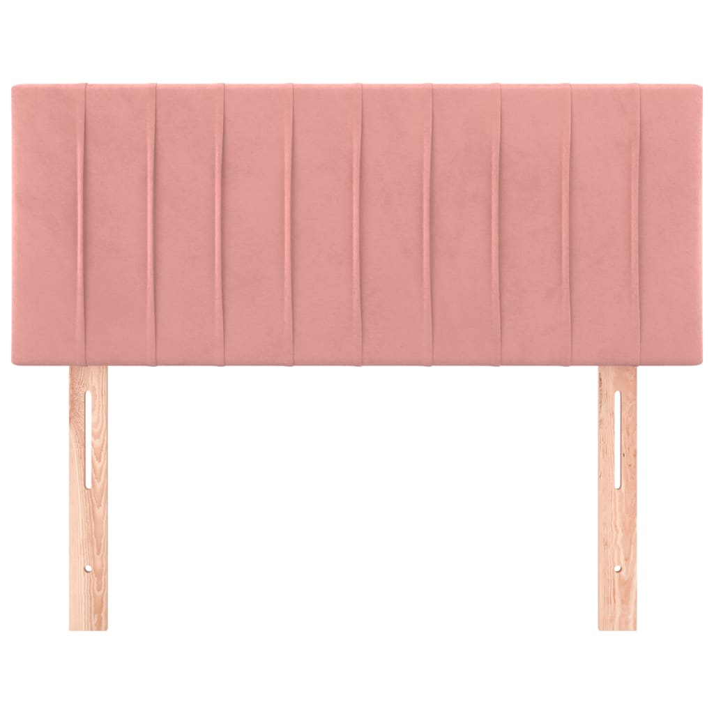 sengegavl 80x5x78/88 cm fløjl pink
