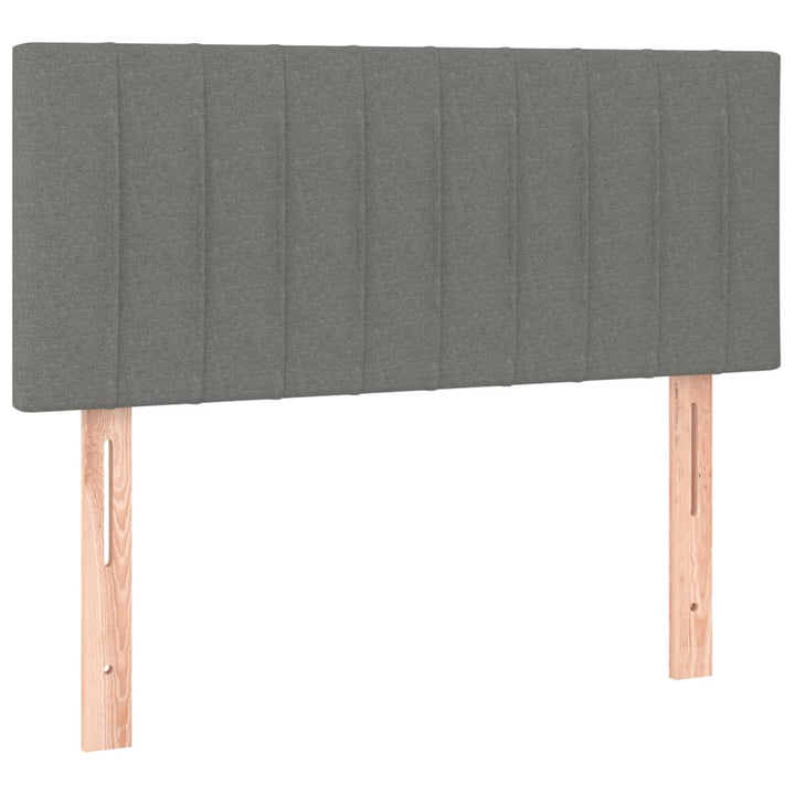 sengegavl 90x5x78/88 cm stof mørkegrå