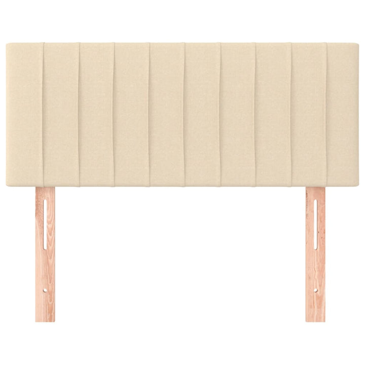 sengegavl 100x5x78/88 cm stof cremefarvet