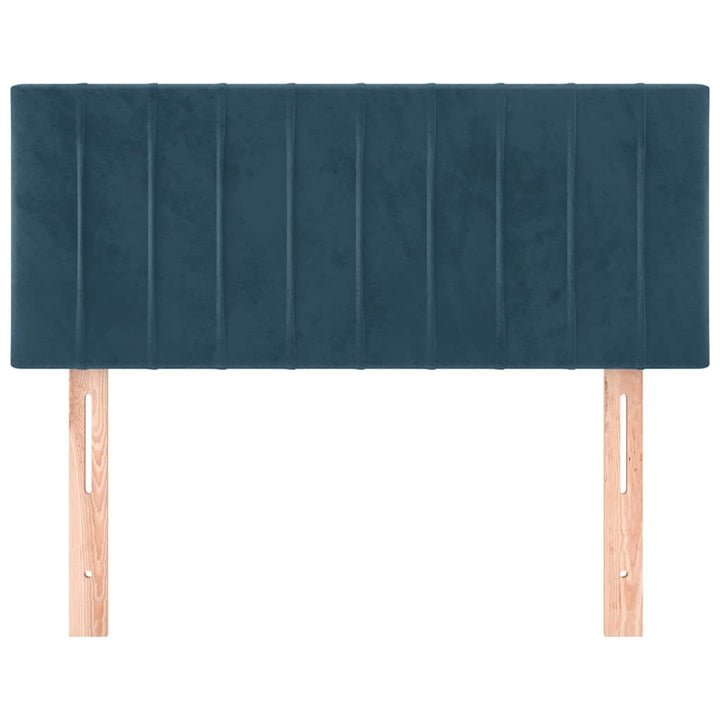 sengegavl 100x5x78/88 cm fløjl mørkeblå