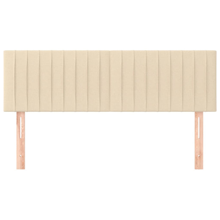 sengegavle 144x5x78/88 cm stof cremefarvet