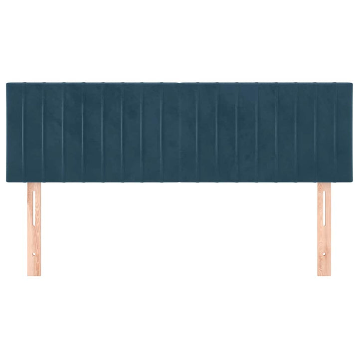 sengegavle 144x5x78/88 cm fløjl mørkeblå