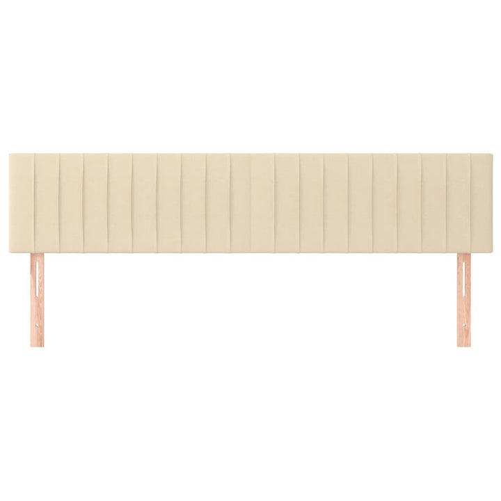 sengegavle 160x5x78/88 cm stof cremefarvet