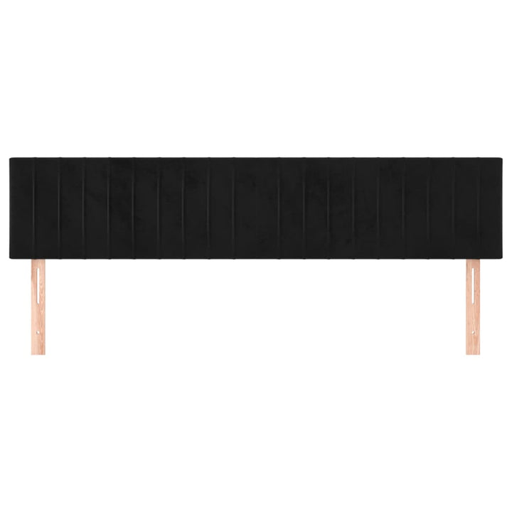 sengegavle 160x5x78/88 cm fløjl sort