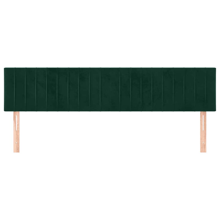 sengegavle 160x5x78/88 cm fløjl mørkegrøn