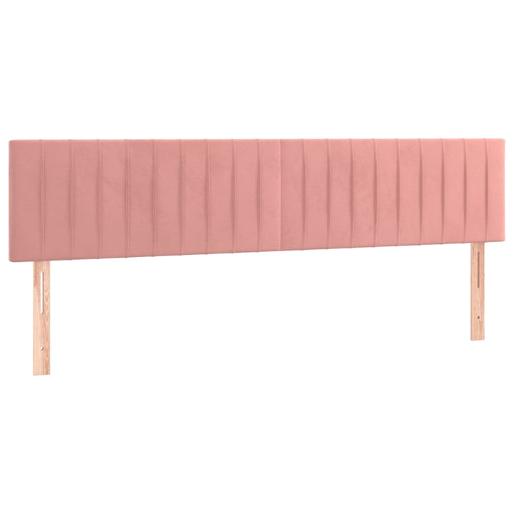 sengegavle 160x5x78/88 cm fløjl lyserød
