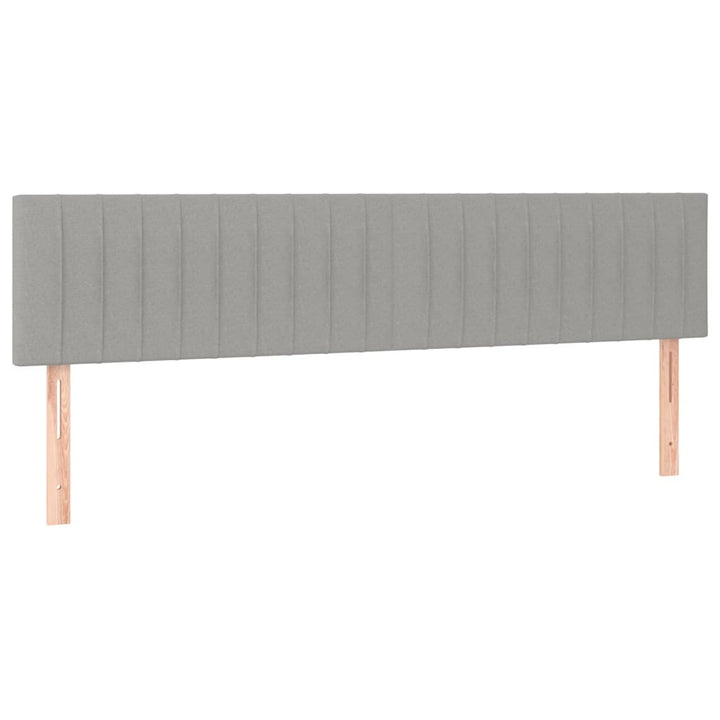 sengegavle 180x5x78/88 cm stof lysegrå