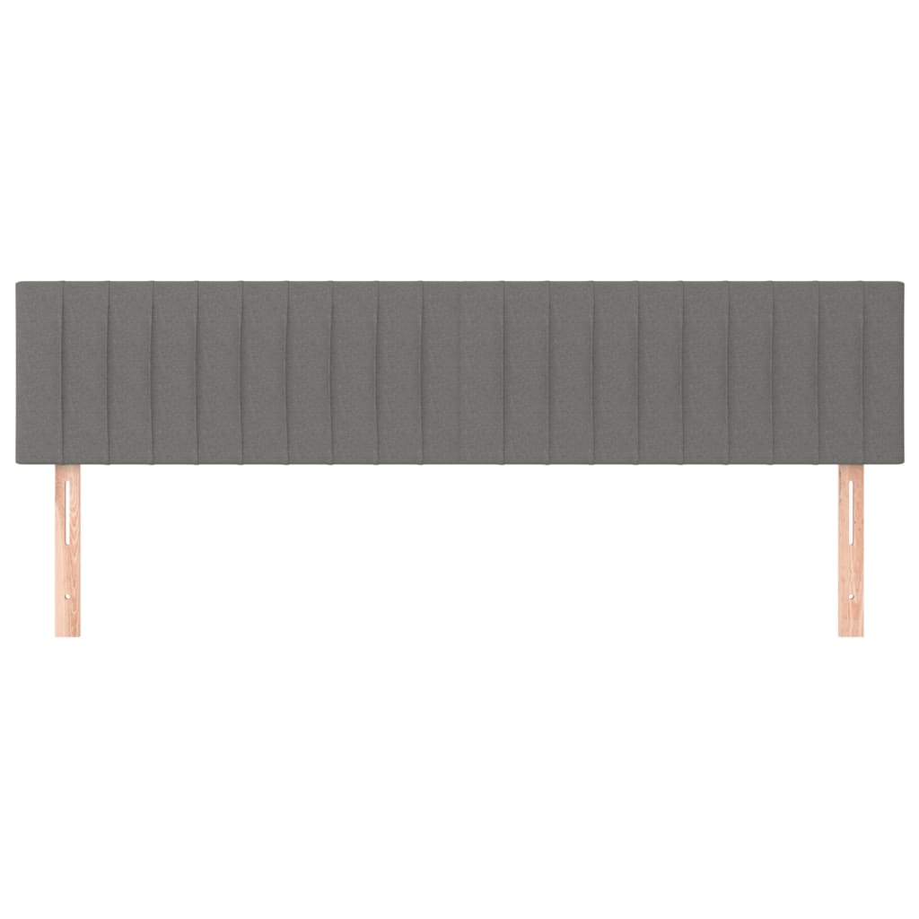 sengegavle 180x5x78/88 cm stof mørkegrå