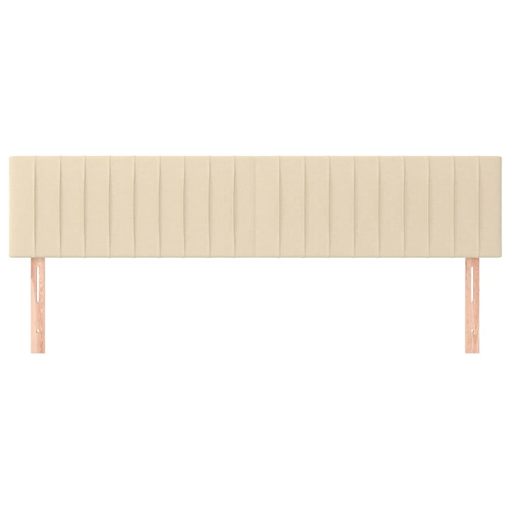sengegavle 180x5x78/88 cm stof cremefarvet