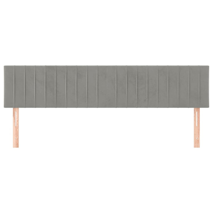 sengegavle 180x5x78/88 cm fløjl lysegrå