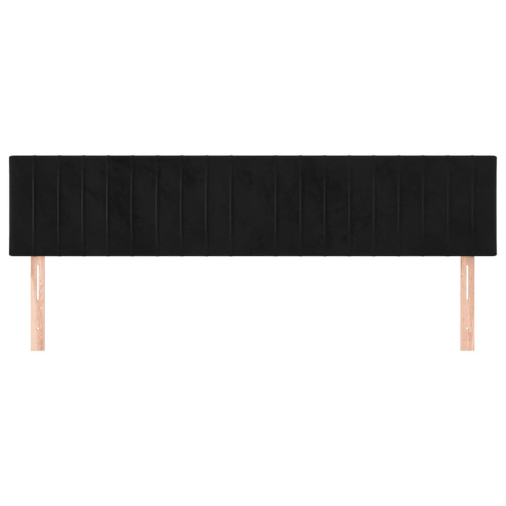 sengegavle 180x5x78/88 cm fløjl sort