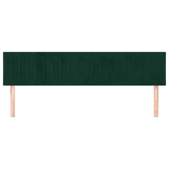 sengegavle 180x5x78/88 cm fløjl mørkegrøn