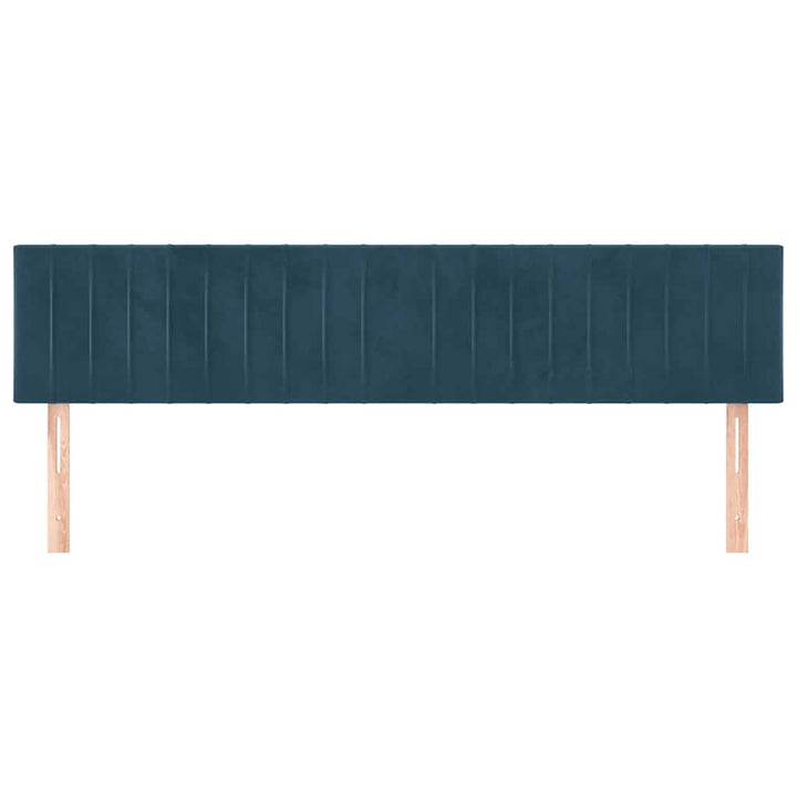sengegavle 180x5x78/88 cm fløjl mørkeblå