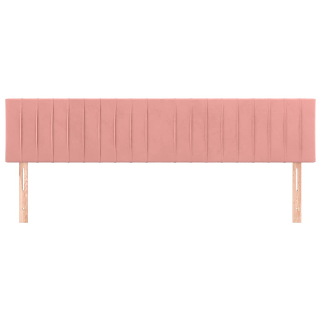 sengegavle 180x5x78/88 cm fløjl lyserød