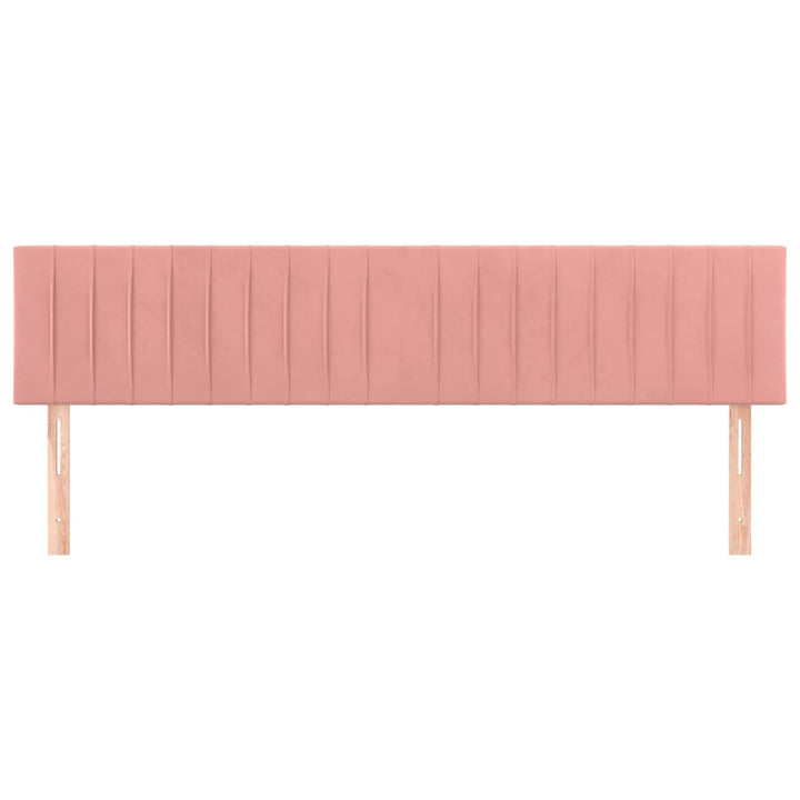sengegavle 180x5x78/88 cm fløjl lyserød