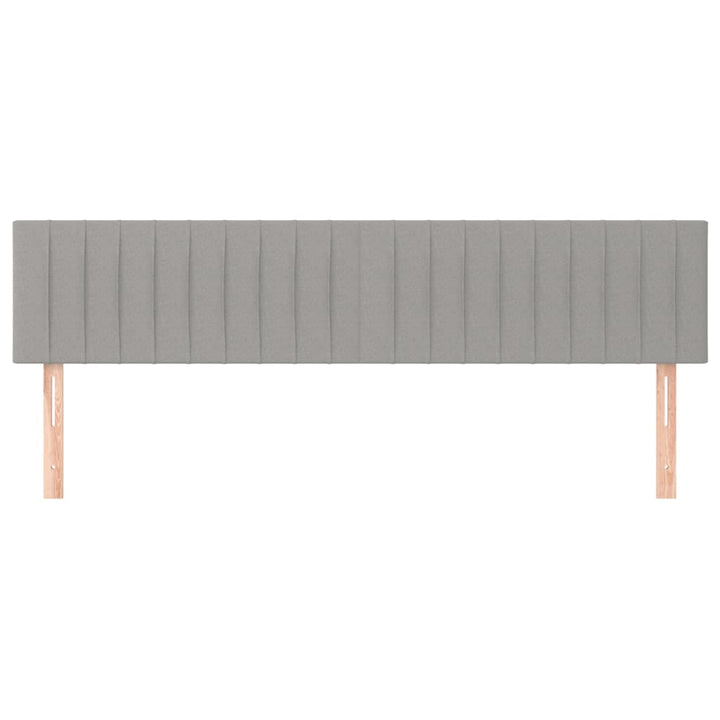 sengegavle 200x5x78/88 cm stof lysegrå