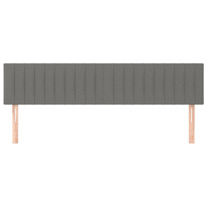 sengegavle 200x5x78/88 cm stof mørkegrå