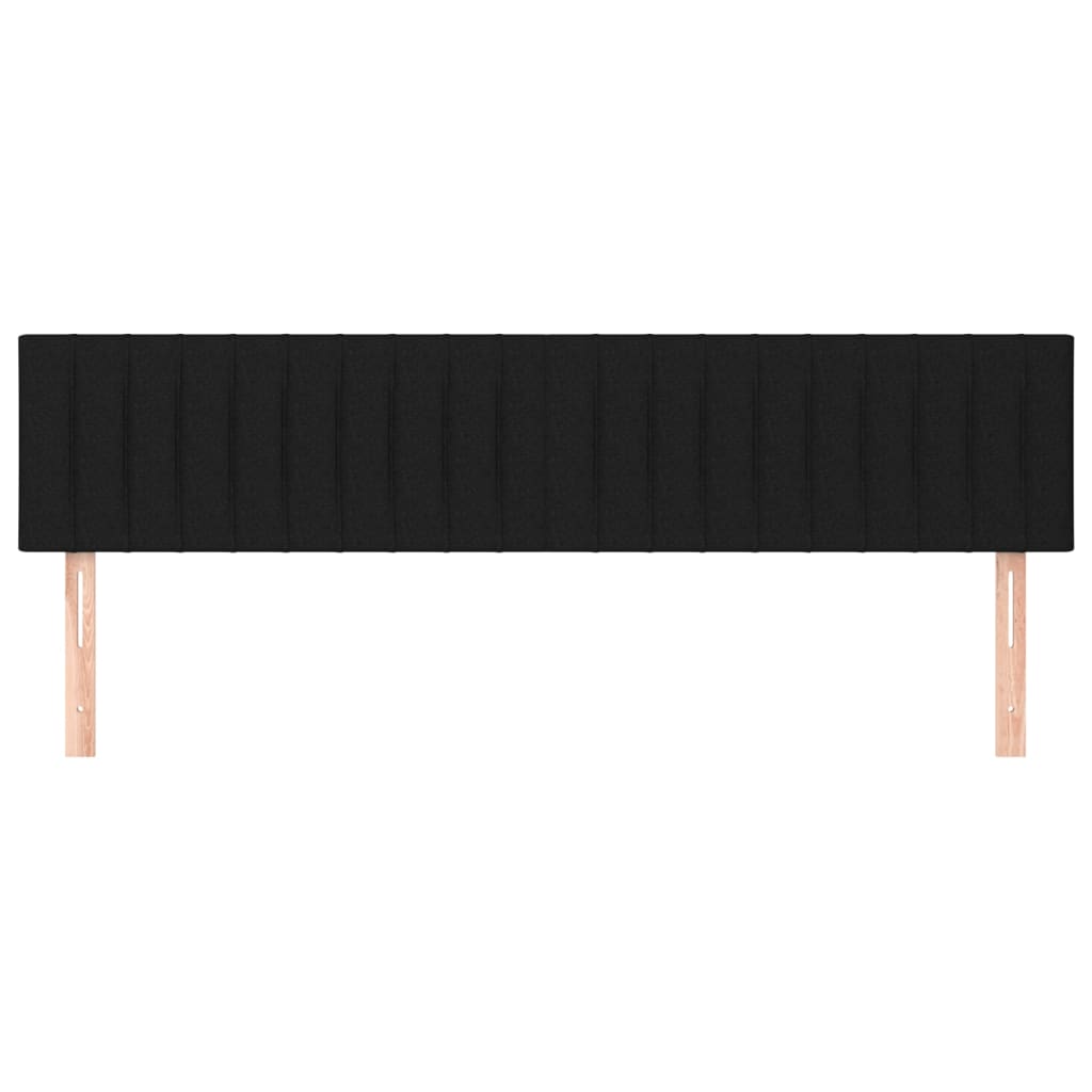 sengegavle 200x5x78/88 cm stof sort