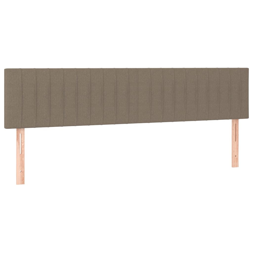 sengegavle 200x5x78/88 cm stof gråbrun
