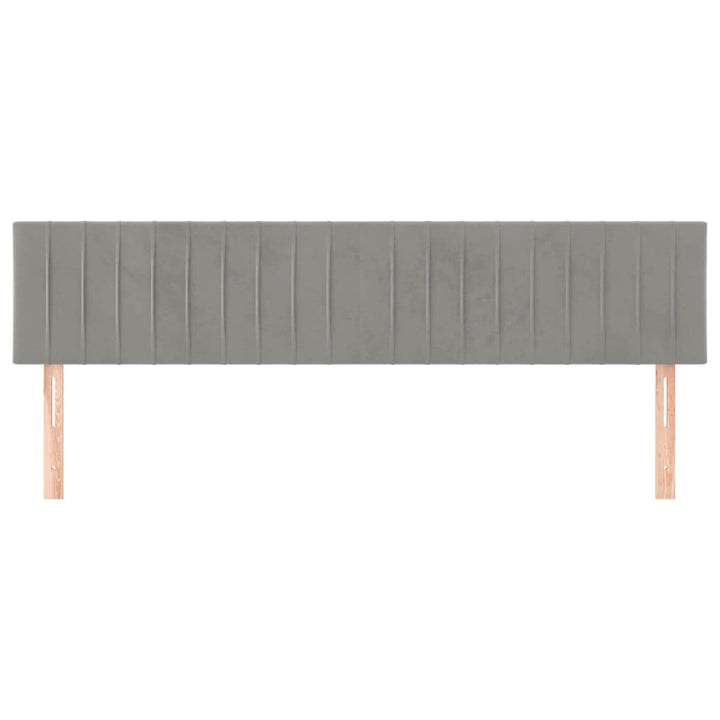 sengegavle 200x5x78/88 cm fløjl lysegrå