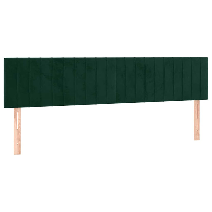 sengegavle 200x5x78/88 cm fløjl mørkegrøn