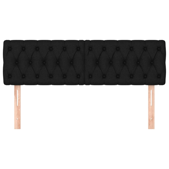 sengegavle 144x7x78/88 cm stof sort