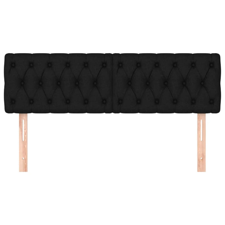 sengegavle 160x7x78/88 cm stof sort