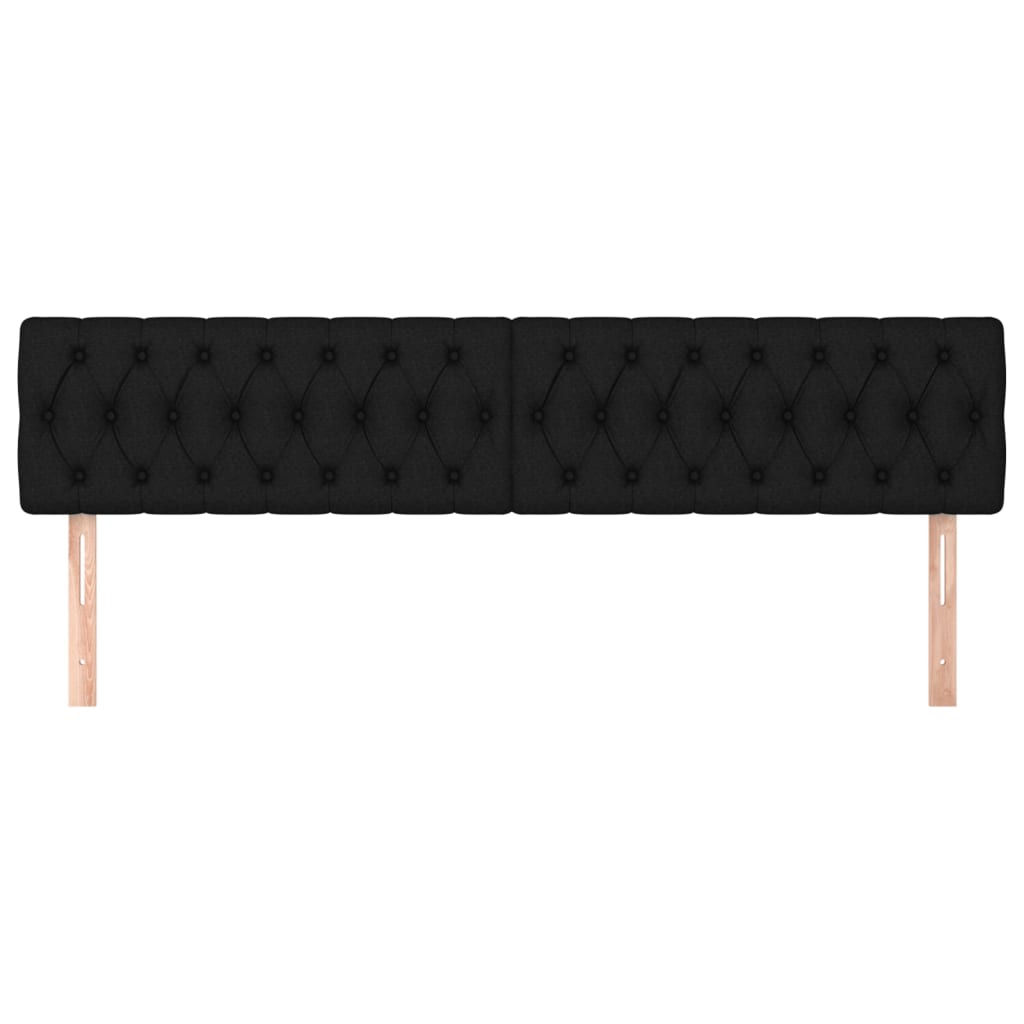 sengegavle 180x7x78/88 cm stof sort
