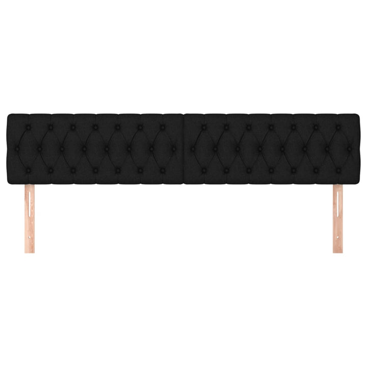 sengegavle 180x7x78/88 cm stof sort