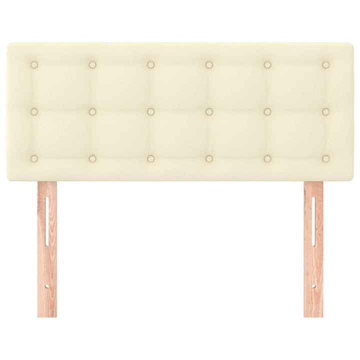 sengegavl 80x5x78/88 cm kunstlæder cremefarvet