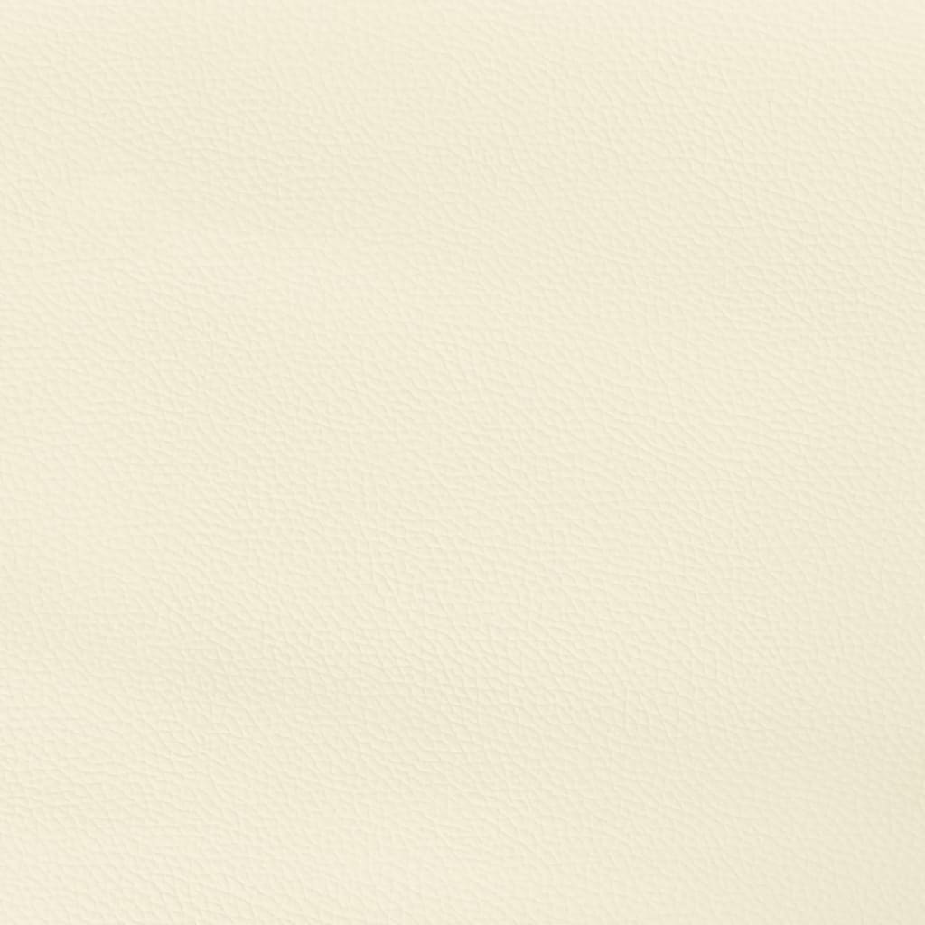 sengegavl 80x5x78/88 cm kunstlæder cremefarvet