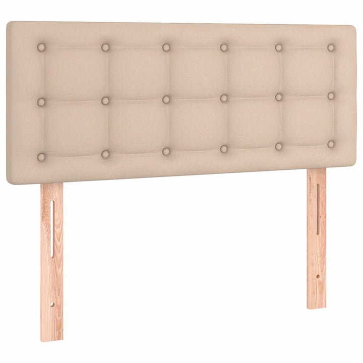 sengegavl 80x5x78/88 cm kunstlæder cappuccinofarvet
