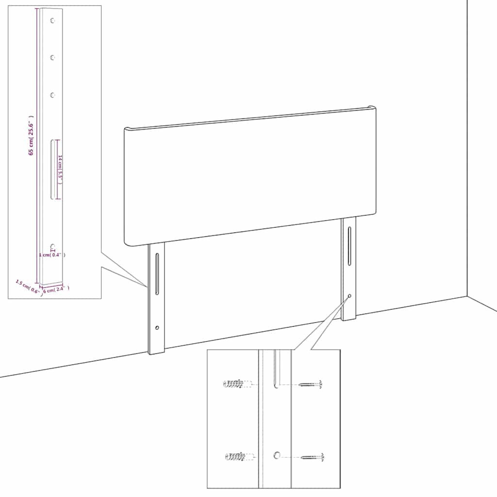sengegavl 80x5x78/88 cm kunstlæder cappuccinofarvet