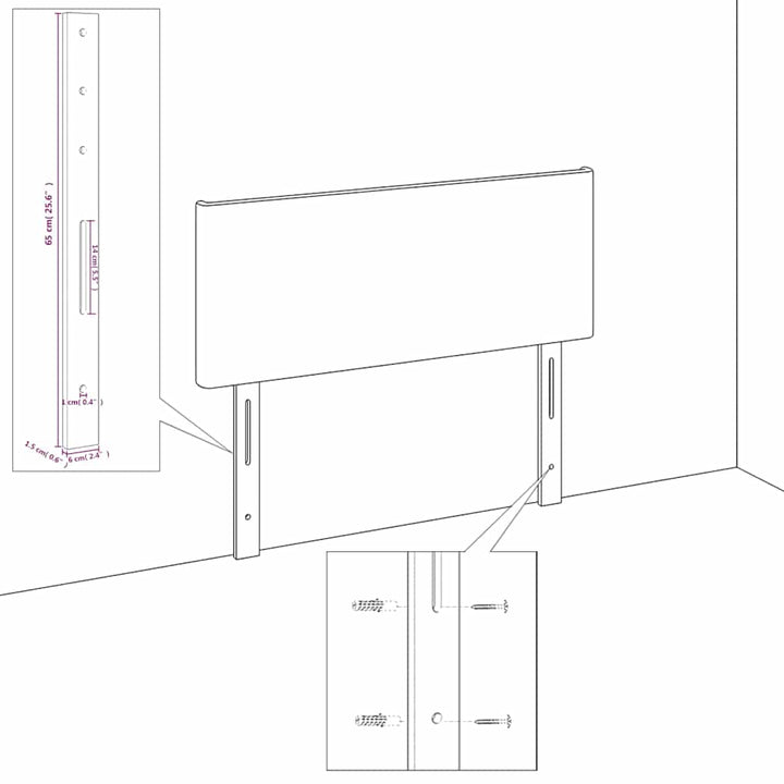 sengegavl 80x5x78/88 cm kunstlæder cappuccinofarvet