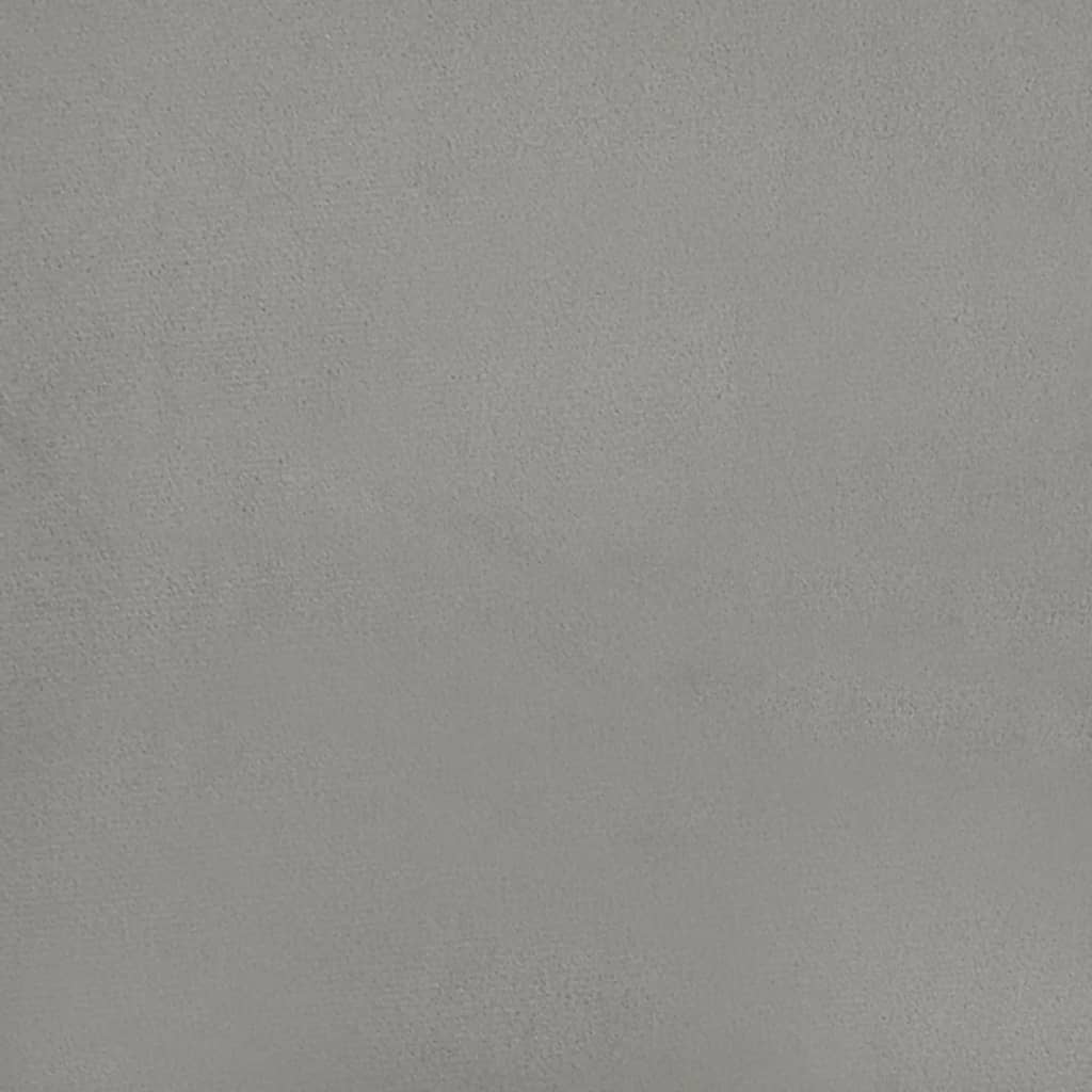 sengegavl 80x5x78/88 cm fløjl lysegrå