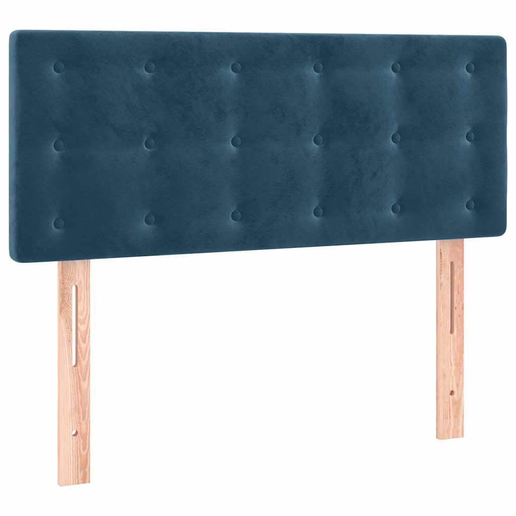 sengegavl 80x5x78/88 cm fløjl mørkeblå
