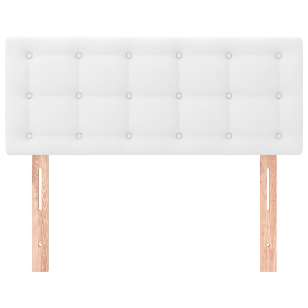 sengegavl 90x5x78/88 cm kunstlæder hvid