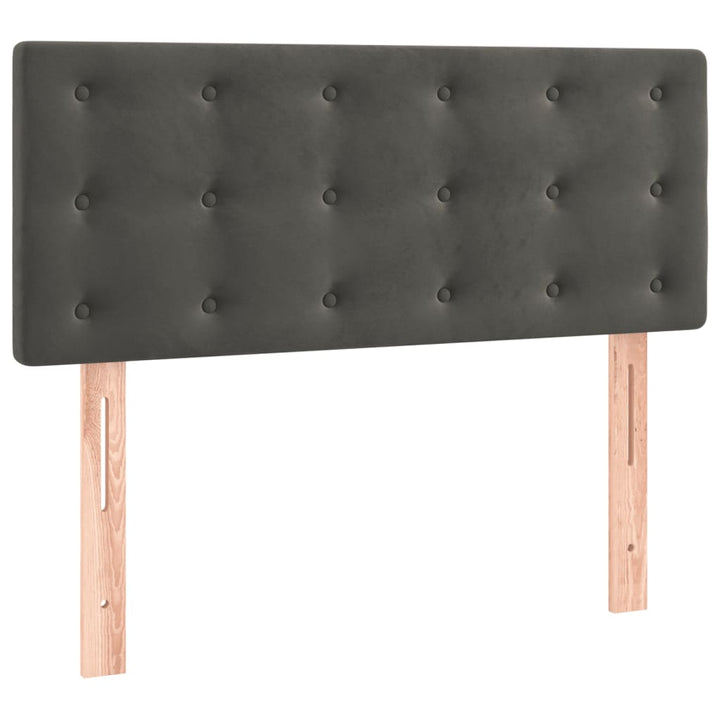 sengegavl 90x5x78/88 cm fløjl mørkegrå