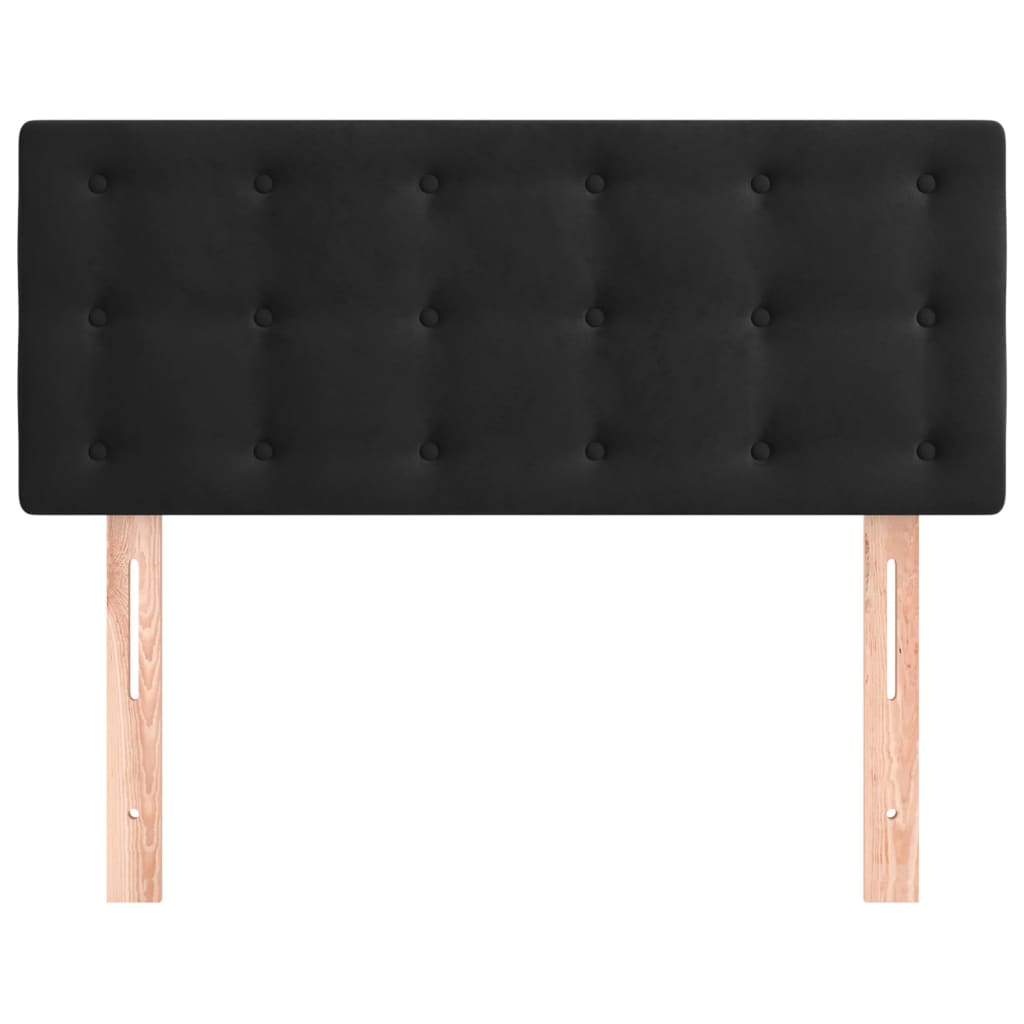 sengegavl 90x5x78/88 cm fløjl sort